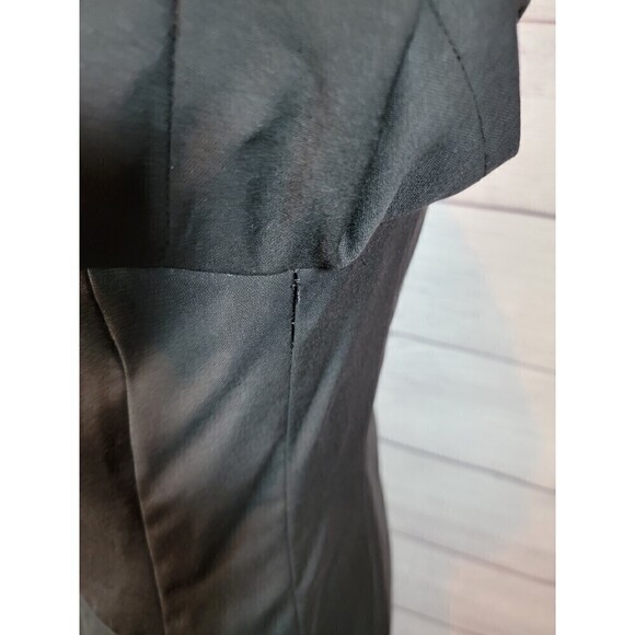 Brooks brothers shoulder pads button up blazer black size 8 - Picture 6 of 9